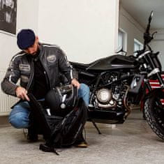 W-TEC Pánská kožená moto bunda Dark Vintage Barva tmavě šedá, Velikost 5XL