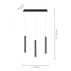 PAUL NEUHAUS LEUCHTEN DIREKT is JUST LIGHT LED závěsné svítidlo, černá, teplá bílá, IP20, do interiéru 3000K