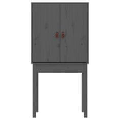 Vidaxl Skříň highboard šedá 60x40x120 cm masivní borové dřevo