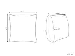 Beliani Sametový polštář 45 x 45 cm krémově bílý MONTBRETIA