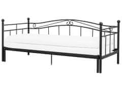 Beliani Černá kovová postel s rámem 90 x 200 cm TULLE