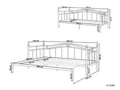 Beliani Bílá kovová postel s rámem 90 x 200 cm TULLE