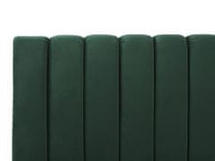 Beliani Sametová postel 140 x 200 cm zelená MARVILLE