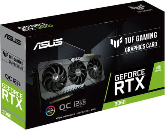 ASUS GeForce TUF-RTX3060-O12G-V2-GAMING, LHR, 12GB GDDR6 | MALL.CZ