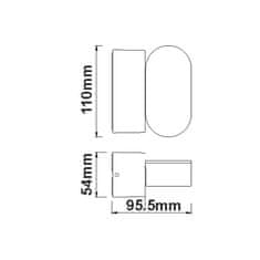 ACA ACA Lighting LED SMD venkovní nástěnné svítidlo 7W 320LM 100d 230V AC 3.000K tmavá šedá CRI80 IP54 30.000hod LG1681G