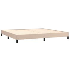 Vidaxl Box spring postel s matrací cappuccino 200 x 200 cm umělá kůže