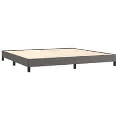 Greatstore Box spring postel s matrací šedá 200x200 cm umělá kůže