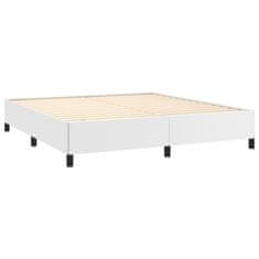 Vidaxl Box spring postel s matrací bílá 180x200 cm umělá kůže