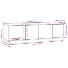 Vidaxl TV skříňka 140 x 40 x 40 cm masivní borové dřevo