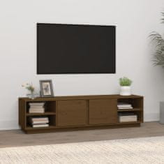 Greatstore TV skříňka medově hnědá 156 x 40 x 40 cm masivní borové dřevo