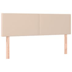 Greatstore Čelo postele s LED cappuccino 144x5x78/88 cm umělá kůže