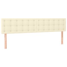 Greatstore Box spring postel s matrací krémová 160x200 cm umělá kůže