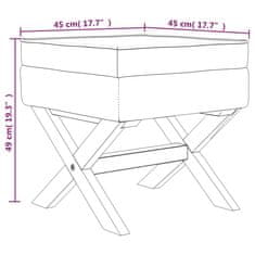 Vidaxl Stolička s úložným prostorem růžová 45 x 45 x 49 cm samet