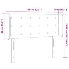 Vidaxl Čelo postele s LED bílé 83 x 16 x 78/88 cm umělá kůže