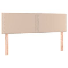 Greatstore Čelo postele s LED cappuccino 144x5x78/88 cm umělá kůže