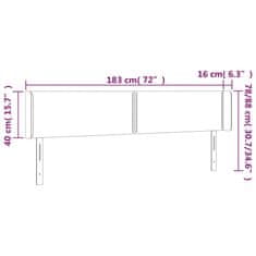 Vidaxl Čelo postele typu ušák krémové 183x16x78/88 cm umělá kůže