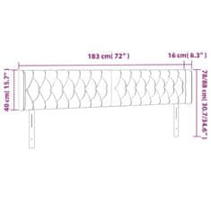 Vidaxl Čelo postele typu ušák černé 183x16x78/88 cm samet