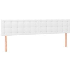 Greatstore Box spring postel s matrací bílá 200x200 cm umělá kůže