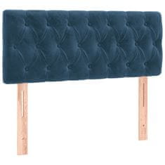 Greatstore Box spring postel s matrací tmavě modrá 90x200 cm samet