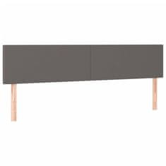 Greatstore Čelo postele s LED šedé 200x5x78/88 cm umělá kůže