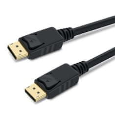 DisplayPort 1.3 přípojný kabel M/M, zlacené konektory, 1,5m