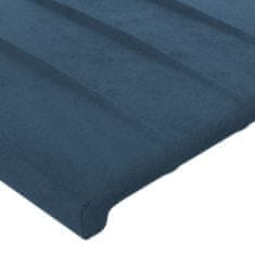 Greatstore Čelo postele typu ušák tmavě modré 83x23x78/88 cm samet