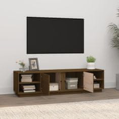 Greatstore TV skříňka medově hnědá 156 x 40 x 40 cm masivní borové dřevo