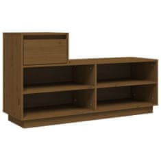 Greatstore Botník medově hnědý 110 x 34 x 61 cm masivní borové dřevo