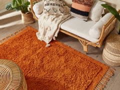 Beliani Bavlněný koberec 140 x 200 cm oranžový BITLIS