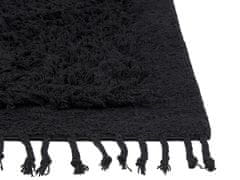 Beliani Bavlněný koberec 80 x 150 cm černý BITLIS