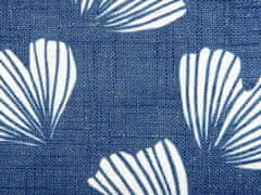 Beliani Sada 2 polštářů vzor listů 45 x 45 cm modré/ bílé DANDELION
