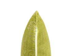 Beliani Sada 2 sametových polštářů vzor listů 45 x 45 cm světle zelené MONSTERA