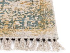 Beliani Vintage koberec 140 x 200 cm žlutý/ zelený BOYALI