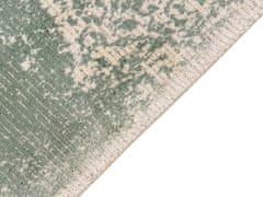 Beliani Viskózový koberec 160 x 230 cm zelený/ béžový AKARSU