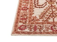 Beliani Vlněný koberec 200 x 200 cm oranžový/béžový ADILCEVAZ