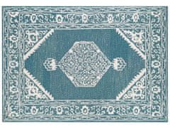 Beliani Vlněný koberec 160 x 230 cm bílý/modrý GEVAS