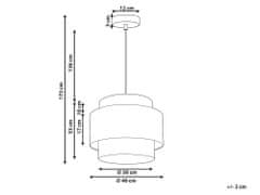 Beliani Závěsná lampa béžová/ přírodní YUMURI