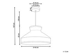 Beliani Závěsná ratanová lampa růžová/ přírodní BATALI