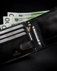 Rovicky Tenká pánská peněženka z přírodní lícové kůže s přihrádkou na zip