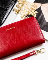 Peterson Velká kožená dámská penálková peněženka s páskem na zápěstí