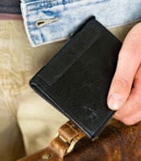 Rovicky Pánská kožená peněženka se zabezpečením RFID Modena černá univerzální