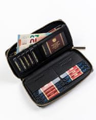 Peterson Dámská dlouhá kožená peněženka Kotka černá univerzální