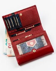 Peterson Dámská kožená peněženka Kokkola červená, stříbrná univerzální