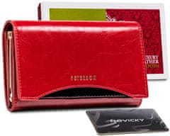 Peterson Dámská kožená peněženka Szob černá, červená univerzální