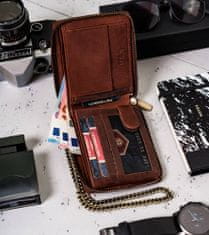 Peterson Pánská kožená peněženka se zabezpečením RFID Adony hnědá univerzální