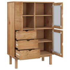 Greatstore Skříň highboard 85 x 43 x 125 cm masivní borové dřevo