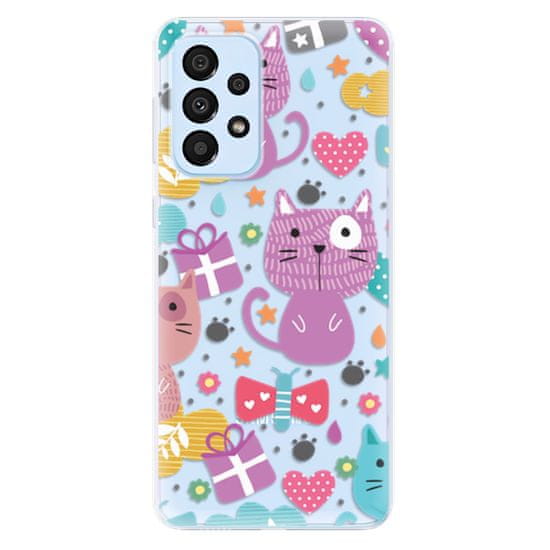 iSaprio Silikonové pouzdro - Cat pattern 01 pro Samsung Galaxy A33 5G