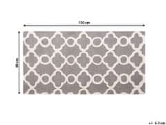 Beliani Šedý vlněný koberec v klasickém designu 80x150 cm ZILE