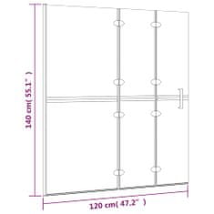 Vidaxl Skládací sprchový kout ESG 120 x 140 cm bílý