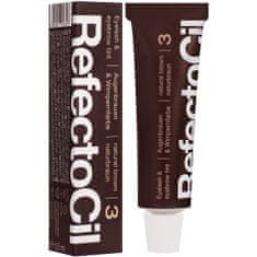 Refectocil Henna na obočí a řasy v gelu, dlouhotrvající efekt zvýrazňující oční rám 15ml, 3 Brown